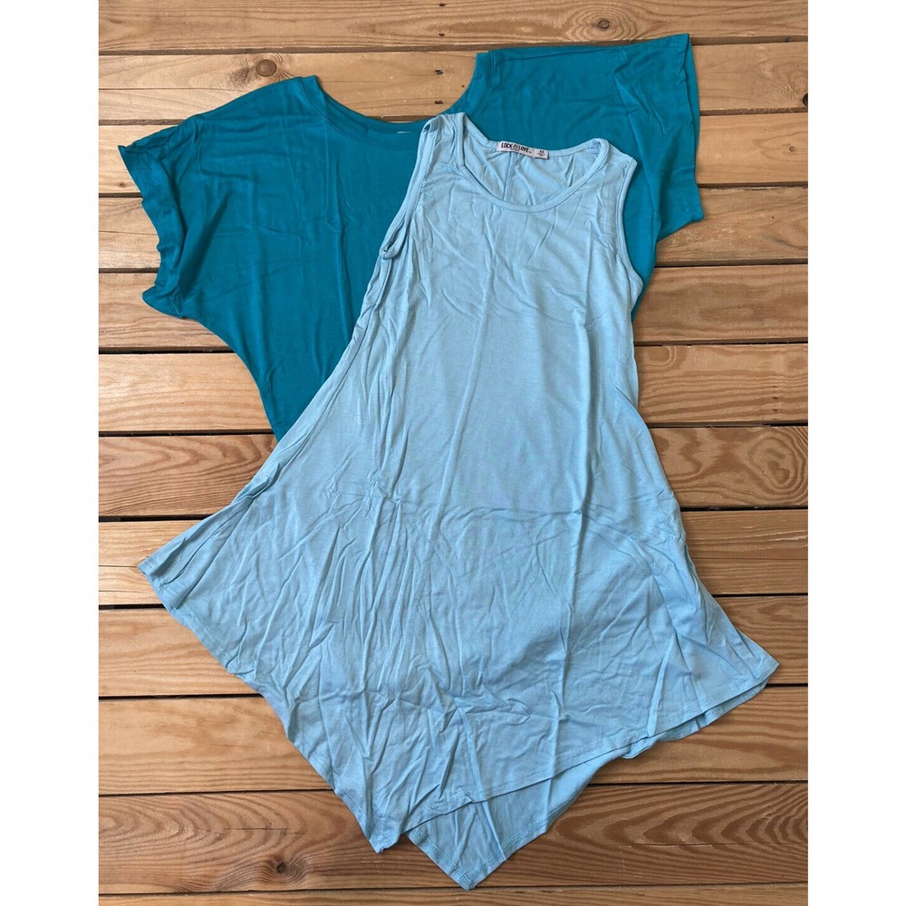 New Lot of 2 LOCK & LOVE Women’s Tank & T Shirt XS